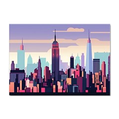 New York Skyline Cityscape Nyc New York City Landmark Sticker A4 (100 Pack) by Jancukart