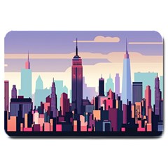 New York Skyline Cityscape Nyc New York City Landmark Large Doormat