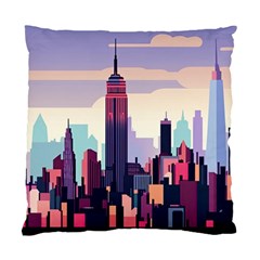 New York Skyline Cityscape Nyc New York City Landmark Standard Cushion Case (two Sides)