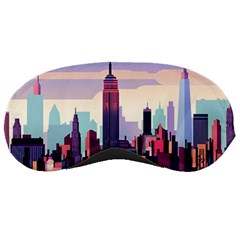 New York Skyline Cityscape Nyc New York City Landmark Sleeping Mask by Jancukart