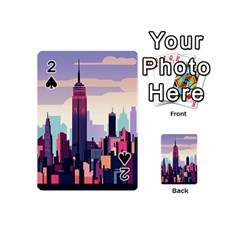 New York Skyline Cityscape Nyc New York City Landmark Playing Cards 54 Designs (mini)