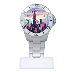 New York Skyline Cityscape Nyc New York City Landmark Plastic Nurses Watch