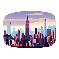 New York Skyline Cityscape Nyc New York City Landmark Mini Square Pill Box by Jancukart