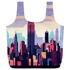 New York Skyline Cityscape Nyc New York City Landmark Full Print Recycle Bag (xxxl) by Jancukart