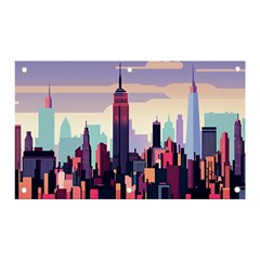 New York Skyline Cityscape Nyc New York City Landmark Banner And Sign 5  X 3  by Jancukart