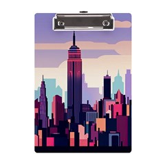 New York Skyline Cityscape Nyc New York City Landmark A5 Acrylic Clipboard