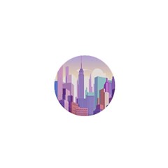 New York Skyline Cityscape Nyc New York City 1  Mini Buttons