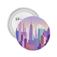 New York Skyline Cityscape Nyc New York City 2.25  Buttons