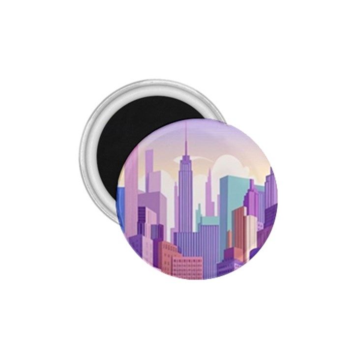 New York Skyline Cityscape Nyc New York City 1.75  Magnets