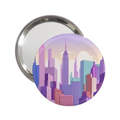 New York Skyline Cityscape Nyc New York City 2 25  Handbag Mirrors by Jancukart