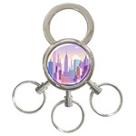 New York Skyline Cityscape Nyc New York City 3-Ring Key Chain Front