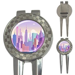 New York Skyline Cityscape Nyc New York City 3-in-1 Golf Divots