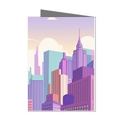 New York Skyline Cityscape Nyc New York City Mini Greeting Cards (Pkg of 8)