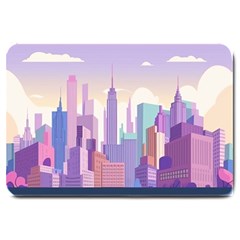 New York Skyline Cityscape Nyc New York City Large Doormat