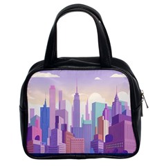 New York Skyline Cityscape Nyc New York City Classic Handbag (two Sides) by Jancukart