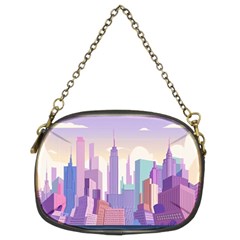 New York Skyline Cityscape Nyc New York City Chain Purse (Two Sides)