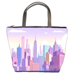 New York Skyline Cityscape Nyc New York City Bucket Bag by Jancukart