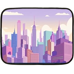 New York Skyline Cityscape Nyc New York City Fleece Blanket (mini)