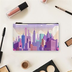 New York Skyline Cityscape Nyc New York City Cosmetic Bag (small) by Jancukart