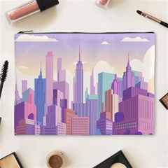 New York Skyline Cityscape Nyc New York City Cosmetic Bag (xl) by Jancukart