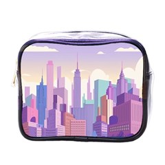 New York Skyline Cityscape Nyc New York City Mini Toiletries Bag (One Side)