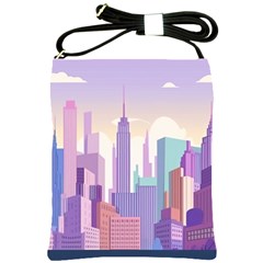 New York Skyline Cityscape Nyc New York City Shoulder Sling Bag by Jancukart