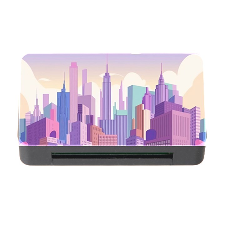 New York Skyline Cityscape Nyc New York City Memory Card Reader with CF