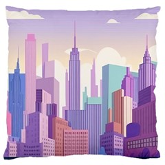 New York Skyline Cityscape Nyc New York City Large Cushion Case (two Sides)