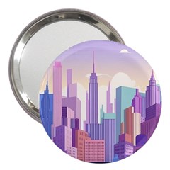 New York Skyline Cityscape Nyc New York City 3  Handbag Mirrors by Jancukart