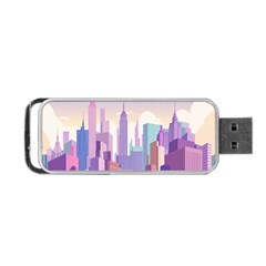 New York Skyline Cityscape Nyc New York City Portable Usb Flash (one Side)