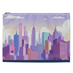 New York Skyline Cityscape Nyc New York City Cosmetic Bag (xxl) by Jancukart