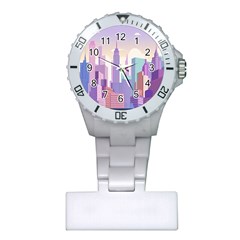 New York Skyline Cityscape Nyc New York City Plastic Nurses Watch