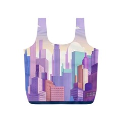 New York Skyline Cityscape Nyc New York City Full Print Recycle Bag (S)