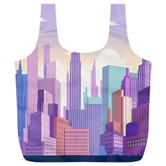 New York Skyline Cityscape Nyc New York City Full Print Recycle Bag (XL)