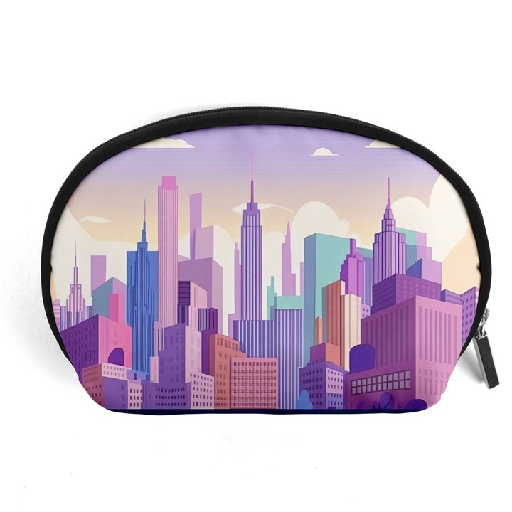 New York Skyline Cityscape Nyc New York City Accessory Pouch (Large)