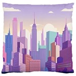 New York Skyline Cityscape Nyc New York City Standard Premium Plush Fleece Cushion Case (One Side) Front