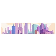 New York Skyline Cityscape Nyc New York City Small Premium Plush Fleece Scarf