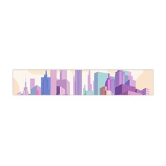 New York Skyline Cityscape Nyc New York City Premium Plush Fleece Scarf (Mini)