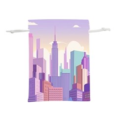 New York Skyline Cityscape Nyc New York City Lightweight Drawstring Pouch (M)