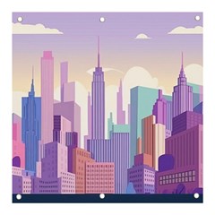 New York Skyline Cityscape Nyc New York City Banner And Sign 3  X 3  by Jancukart