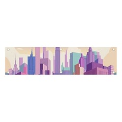 New York Skyline Cityscape Nyc New York City Banner and Sign 4  x 1 