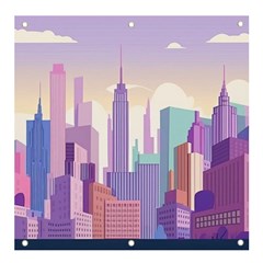 New York Skyline Cityscape Nyc New York City Banner and Sign 4  x 4 