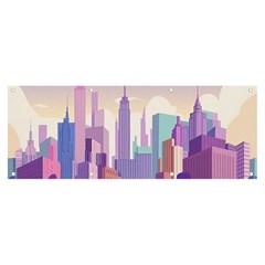 New York Skyline Cityscape Nyc New York City Banner and Sign 8  x 3 