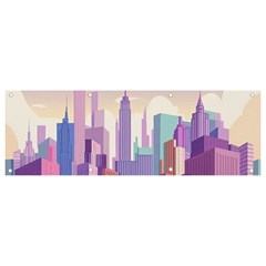 New York Skyline Cityscape Nyc New York City Banner and Sign 9  x 3 