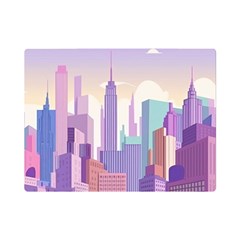 New York Skyline Cityscape Nyc New York City Premium Plush Fleece Blanket (mini) by Jancukart