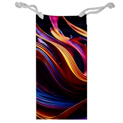 Waves Splash Liquid Paint Wall Jewelry Bag by Jancukart