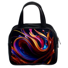 Waves Splash Liquid Paint Wall Classic Handbag (two Sides) by Jancukart