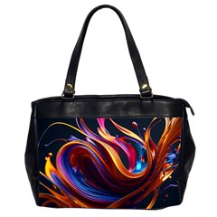 Waves Splash Liquid Paint Wall Oversize Office Handbag (2 Sides)