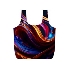 Waves Splash Liquid Paint Wall Full Print Recycle Bag (s) by Jancukart