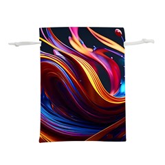 Waves Splash Liquid Paint Wall Lightweight Drawstring Pouch (s) by Jancukart